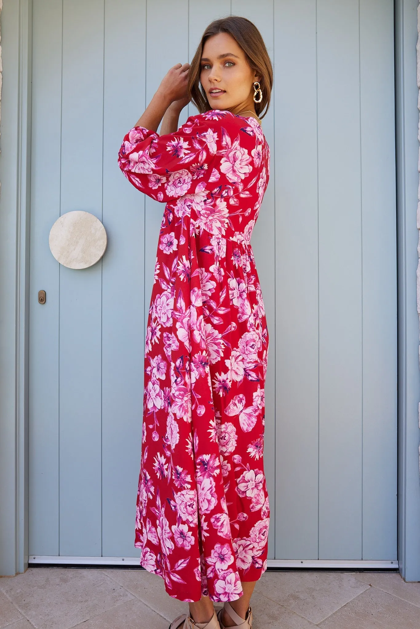 Samarra Dress - Red Floral