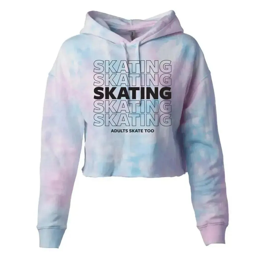 SKATING Cotton Candy Hooded Crop