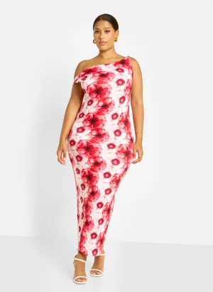 Stephanie Knotted Sleeve Bodycon Maxi Dress - Floral