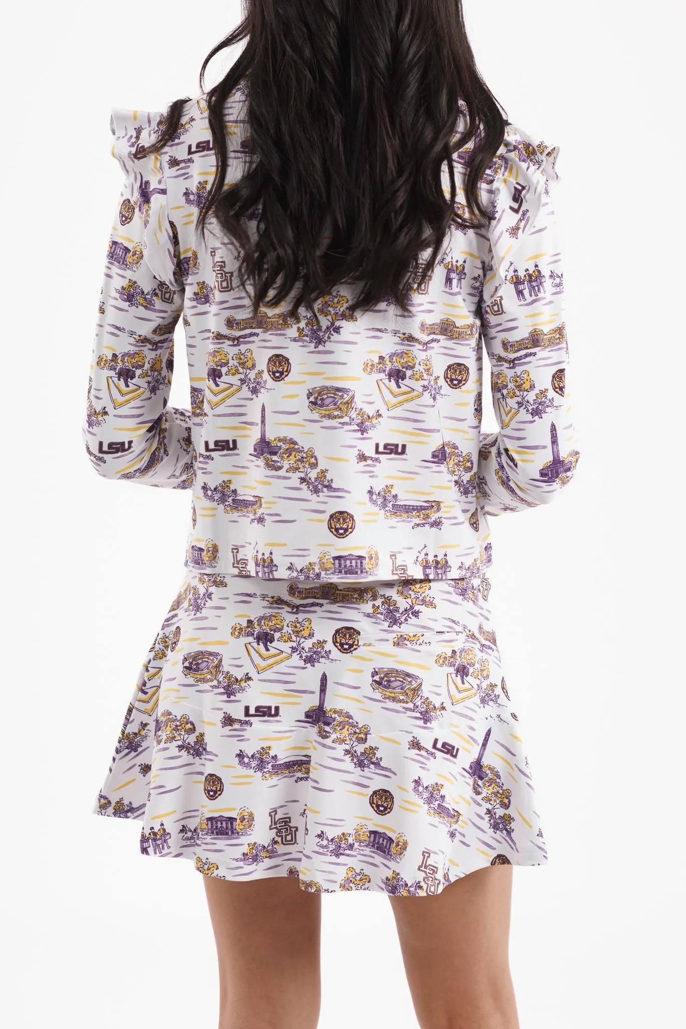 Tailgate Collection Grayson Top - LSU Toile