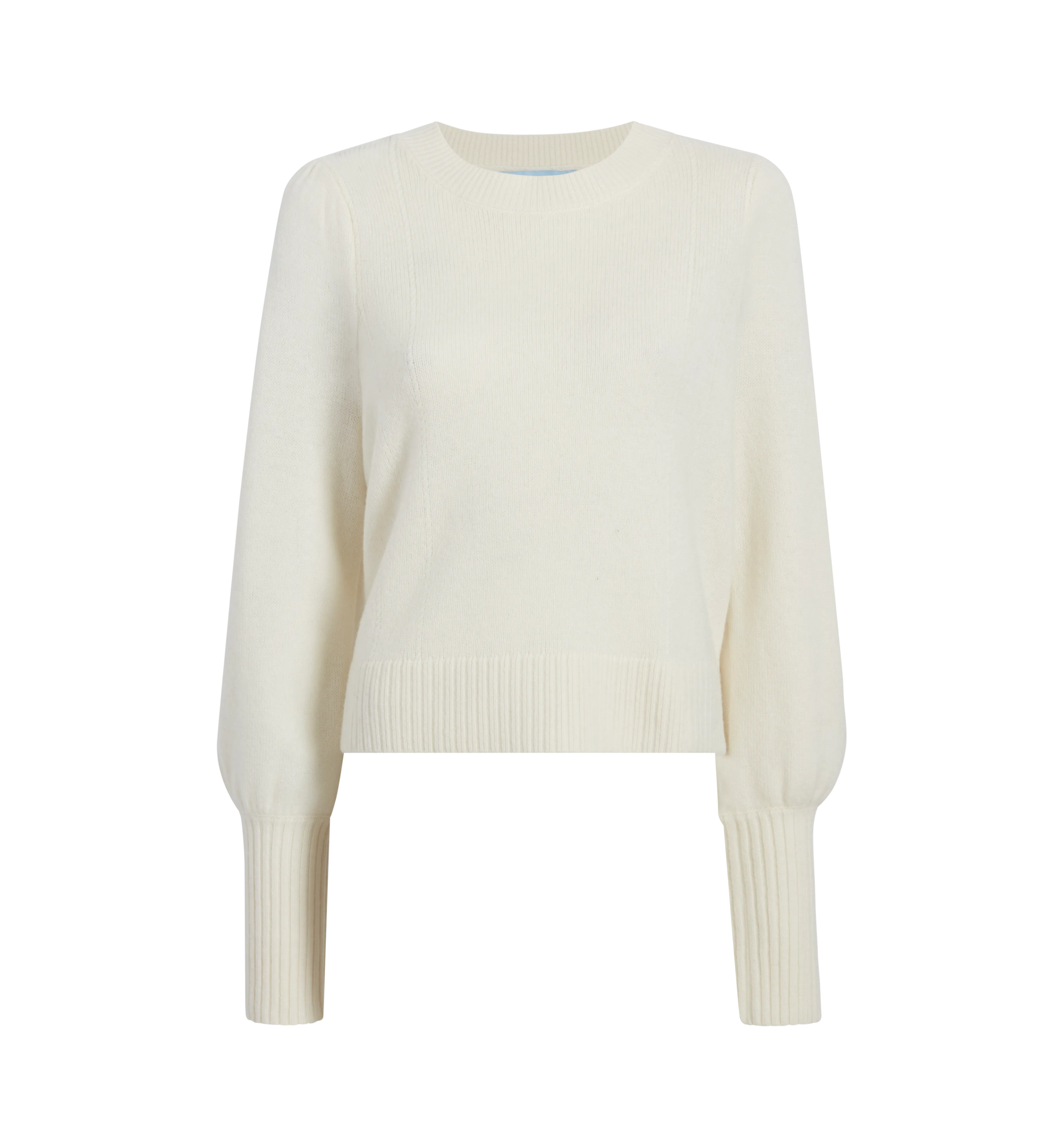 The Cropped Sylvie Sweater - Cream Merino Wool